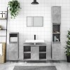 VidaXL Dulap pentru baie, gri beton, 80x33x60 cm, lemn compozit