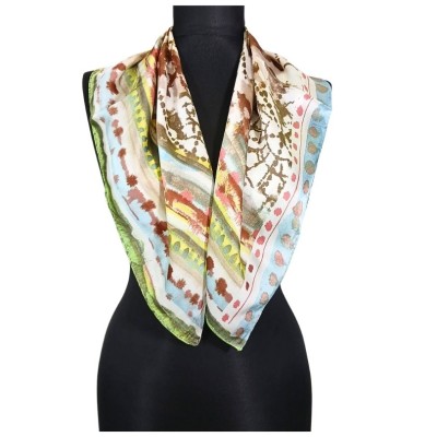 Esarfa patrata din satin colorata foto