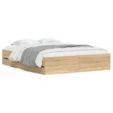 Cumpara ieftin Cadru de pat cu sertare stejar sonoma 140x190 cm lemn prelucrat