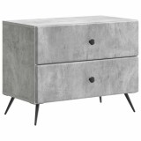 vidaXL Dulap de noapte Gri Beton 62 x 34,5 x 47,5 cm Lemn prelucrat 895468