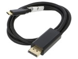 Cablu adaptor DisplayPort 1.2 la USB 3.2, 1m, negru, aurit Fire: Cu