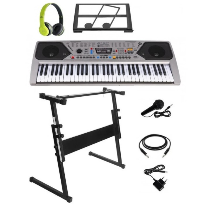 Orga electronica copii 61 clape +Stativ reglabil +Casti +Microf, USB