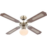 Ventilator de tavan cu lustra 60w, 3 viteze, 1xe27, rotire reversibila, champion, Globo