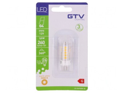 Lampă LED G4 3W 3000K 360&amp;deg; 12V Alb Cald foto