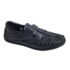 Sandale barbati casual din piele naturala - Model Negru SCV1N foto