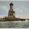 CONSTANTA , PAVILIONUL M.S. REGINA ELISABETA SI FARUL , CARTE POSTALA , INCEPUTUL SEC. XX