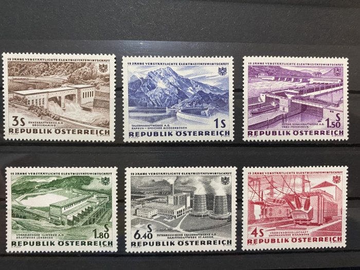 PC31 - Austria 1962 - Industria energetica, serie MNH, 6v