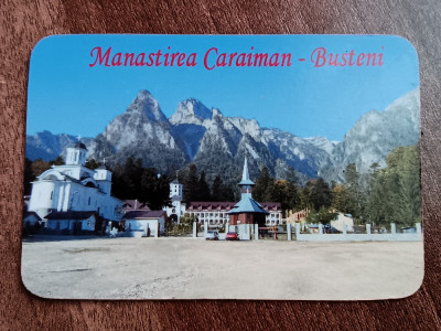 M3 C3 - Magnet frigider - tematica turism Manastirea Caraiman Busteni Romania 62 foto