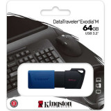 Stick USB 64gb, Kingston DataTraveler Exodia Memorie 64GB, 3.2, Negru