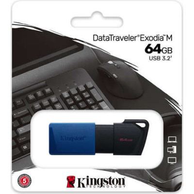 Stick USB 64gb, Kingston DataTraveler Exodia Memorie 64GB, 3.2, Negru foto