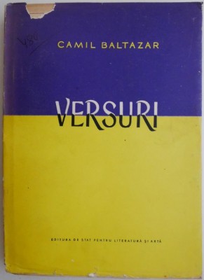 Versuri &amp;ndash; Camil Baltazar (coperta putin uzata) foto