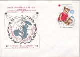 bnk fil Plic ocazional 7 aprilie Ziua sanatatii - Filiala AFR Prahova - marca Crucea Rosie 1980