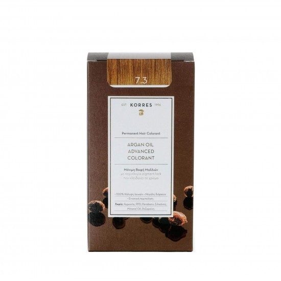 Vopsea de păr permanentă KORRES cu ulei de argan avansat - 7.3 Blond Miere