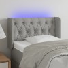 VidaXL Tăblie de pat cu LED, gri deschis, 83x16x78/88 cm, textil 3123546