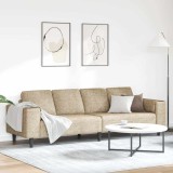 Set de canapea Gri deschis Piele ecologică de suede