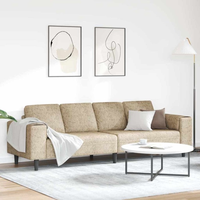 Set de canapea Gri deschis Piele ecologică de suede