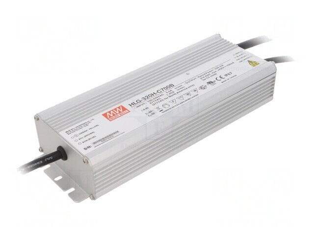 Alimentator LED 300W 700mA 90-305VAC HLG-320H-C700B