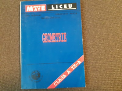Geometrie clasa a IX- a de Dan Branzei si Sebastian Anita 1997 foto