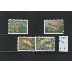 Zambia 1989 - Mi 470/73 - Fauna, amfibieni, broaste