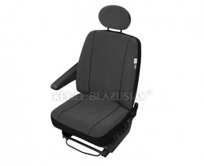 Husa auto scaun sofer microbuz Scotland compatibila cu scaune cu Airbag pentru Citroen Jumper Fiat Ducato Iveco Daily Mercedes Sprinter Opel Movano P foto