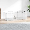 VidaXL Cușcă pentru animale mici transparent 144x74x46,5 cm PP și oțel 340572