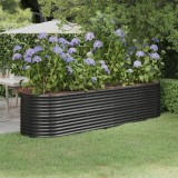 vidaXL Strat &icirc;nălțat grădină 296x80x68 cm oțel vopsit electrostatic