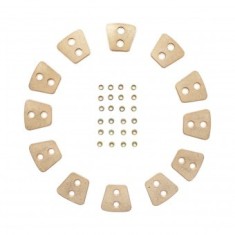 Set 12 ferodouri cu nituri pentru disc ambreiaj 11 toli UTB U-445 si Fiat