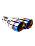 Ornament toba esapament din oțel inoxidabil cu doua iesiri 32-52mm, Lungime 240mm