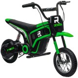 HOMCOM Motocicletă Electrică pentru Copii cu Accelerație Manuală, 2 Viteze, 8-16 km/h, V&acirc;rsta 8-12 Ani, Verde | Aosom Romania