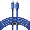 Cablu Baseus Crystal Shine Series Cablu USB Pentru Incarcare Rapida Si Transfer De Date USB Tip C - USB Tip C 100W 2m Albastru (CAJY000703)