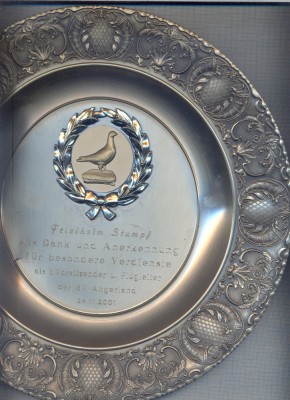 02 TROFEU SUPERB, COMPETITIE DE COLUMBOFILIE - FRIEDHELM STUMPF 2001-GERMANIA foto