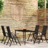 Gossi set de servit masa pentru gradina, 5 piese, negru