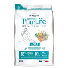 Hrana uscata grain free pentru pisici adulte, PureLife cu Rata si Curcan, 2 kg foto