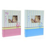 Album foto Baby Chart Book, personalizabil, 300 fotografii, 10x15 cm, spatiu notite, pagini cartonate - Roz
