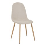Scaun Bella, Catifea, picioare metalice cu finisaj natural, 44x55x85 cm