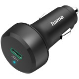 Incarcator auto Hama, rapid, USB-C, Power Delivery (PD) / Qualcomm, 20 W, Negru