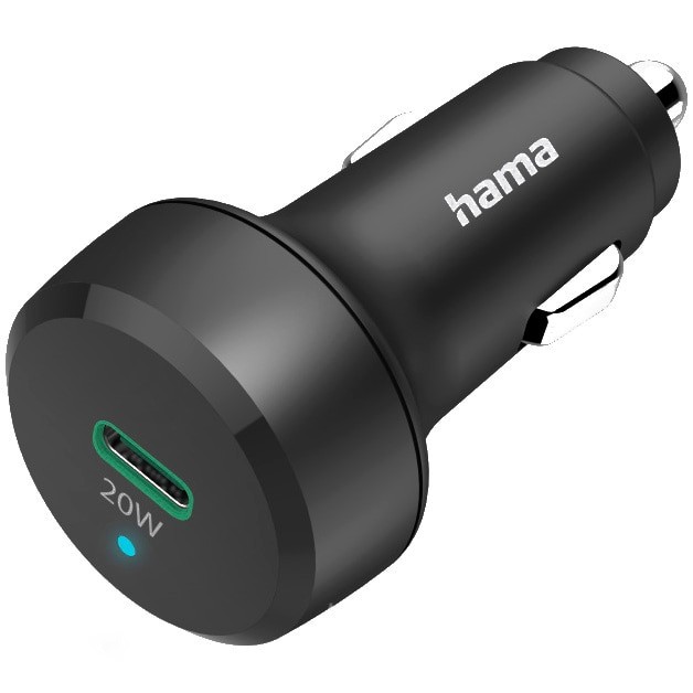 Incarcator auto Hama, rapid, USB-C, Power Delivery (PD) / Qualcomm, 20 W, Negru