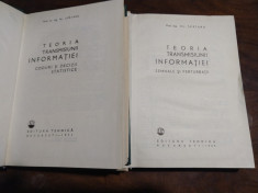 TEORIA TRANSMISIUNII INFORMATIEI - AL. SPATARU (2 vol.) foto