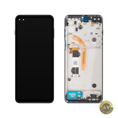 Display cu Touchscreen Motorola Moto G 5G Plus cu Rama Albastru (Azury Blue) Service Pack 5D68C17494