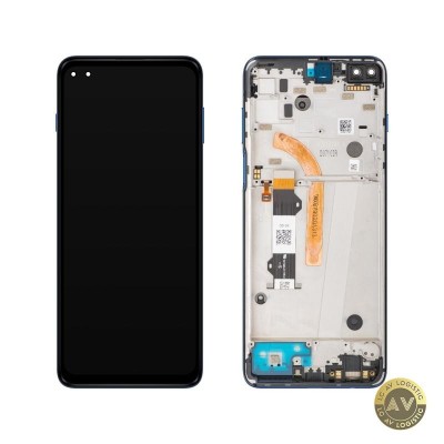 Display cu Touchscreen Motorola Moto G 5G Plus cu Rama Albastru (Azury Blue) Service Pack 5D68C17494 foto