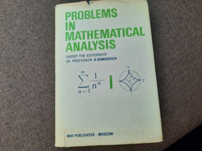 B. Demidovitch - Problems in mathematical analysis R0 foto