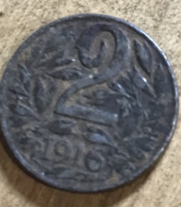 MNDSTR AUT22 Austro-Ungaria 2 hellar 1916