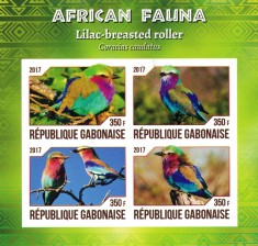 GABON 2017 - Pasari, pasari exotice (1) / bloc MNH foto