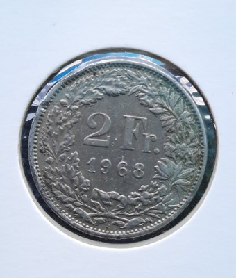2 Francs 1968, Elvetia - G 4504 foto