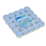 Lum&acirc;nări Pastilă, Bleu, Set 25 Bucăți, Aromă Cotton Flowers, Durată Ardere 4 Ore, 3.5x1.5cm, Oem