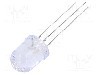 Dioda LED, 10mm, ro&amp;#351;ie/verde, {{Luminozitate}}, 20mA, 2,1...2,6/3,1...3,6V, OPTOSUPPLY - OSRPMCA131A