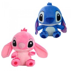 Jucarii Plus Stitch, 22 cm, Personaj din Lilo&amp;Stitch, pentru Fete, Baieti si Bebelusi, Albastru/Roz