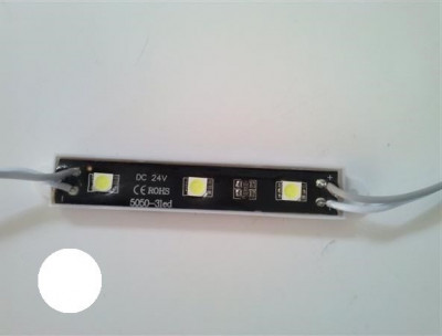 Modul 3 SMD 5050 24V fundal negru lumina alba ManiaCars foto