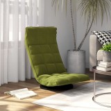 vidaXL Scaun de podea pivotant, verde deschis, catifea 336567