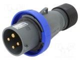 Conector AMPHENOL alimentare AC trifazate IP&amp;S 32A 250V mufă 4 pini IP67